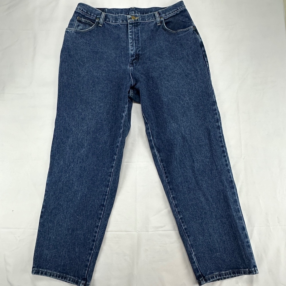 Women's‎ High Rise Blue Denim Jeans 16x30 Vintage USA Made Wrangler Blues